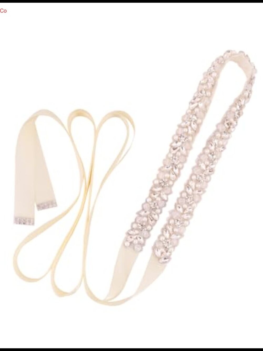 Handmade Pearl Rhinestone Bridal Belt Sash Wedding Dress Accessory